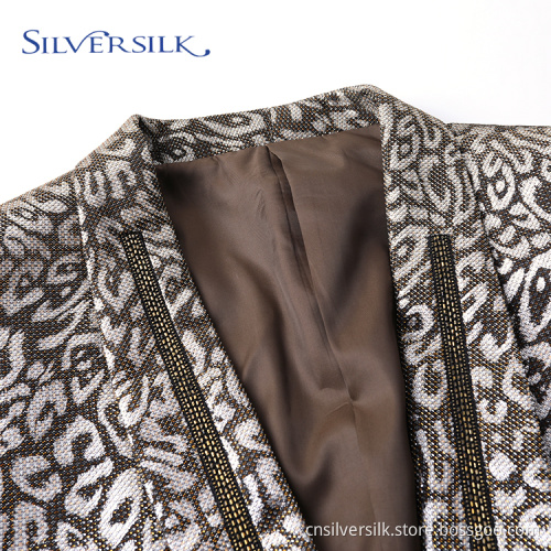 Dance leopard print soft mens stylish blazers suit